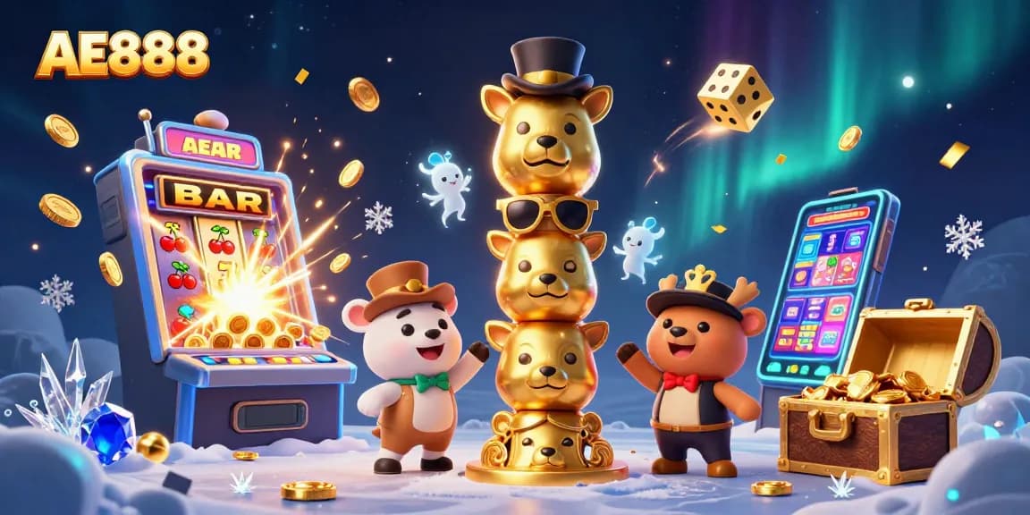 Experience thrilling AE888 jackpots with dynamic casino games and vibrant 3D illustrations.