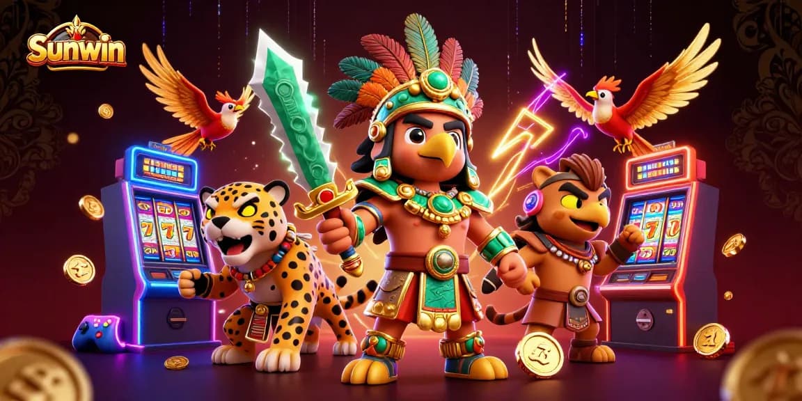 Experience thrilling gameplay at Sunwin with vibrant slot machines and dynamic characters.