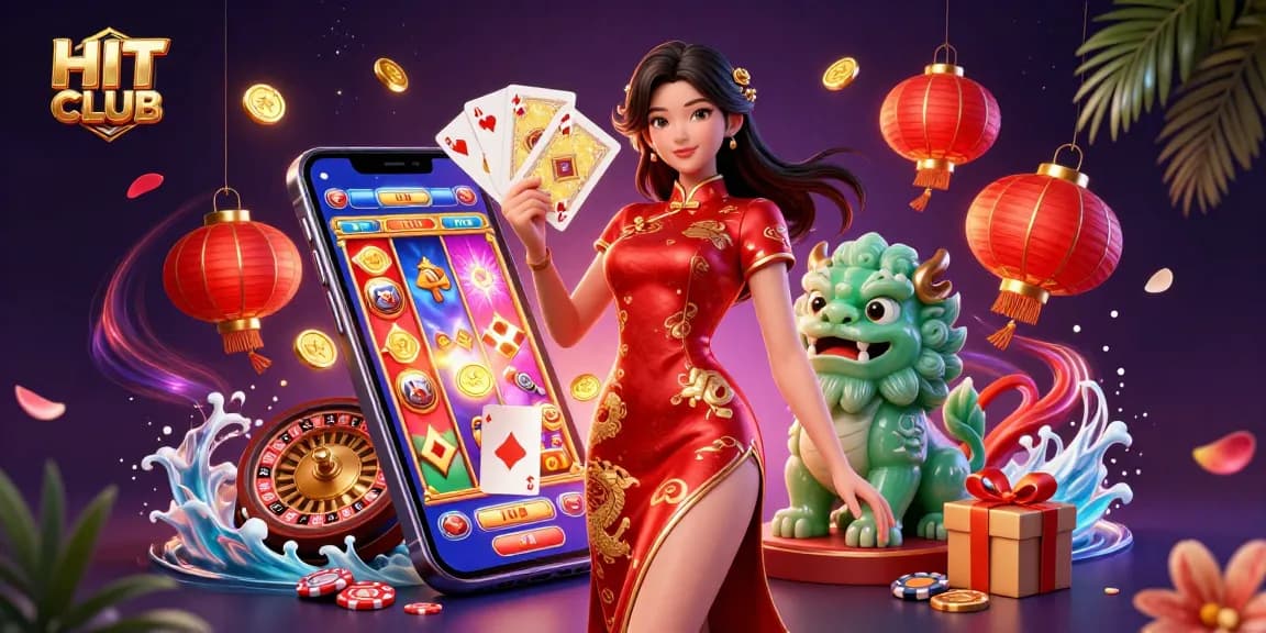 Experience the HIT CLUB with vibrant gaming elements and stunning characters immersing players in the casino atmosphere.