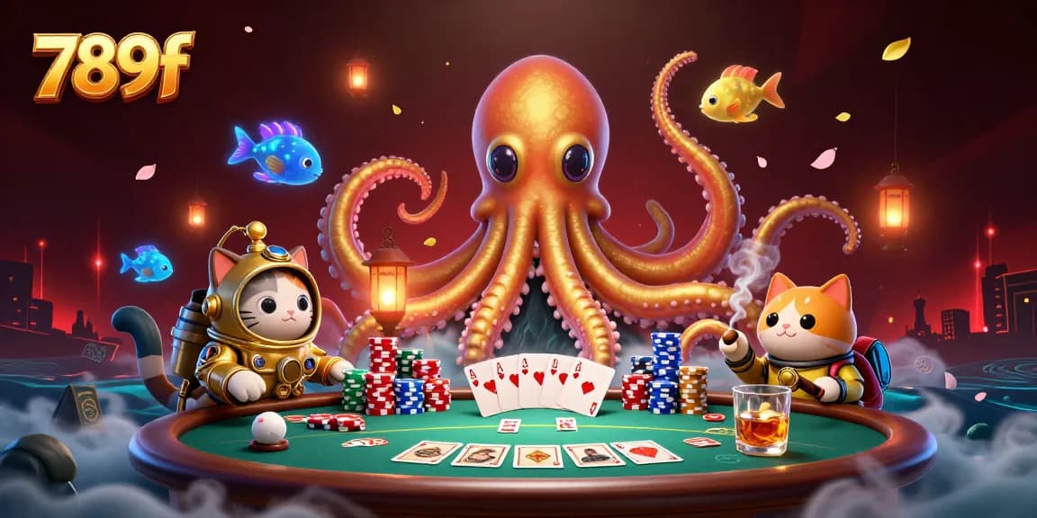 Engage in thrilling 789f gaming moments with a vivid illustration of poker action and adventure.