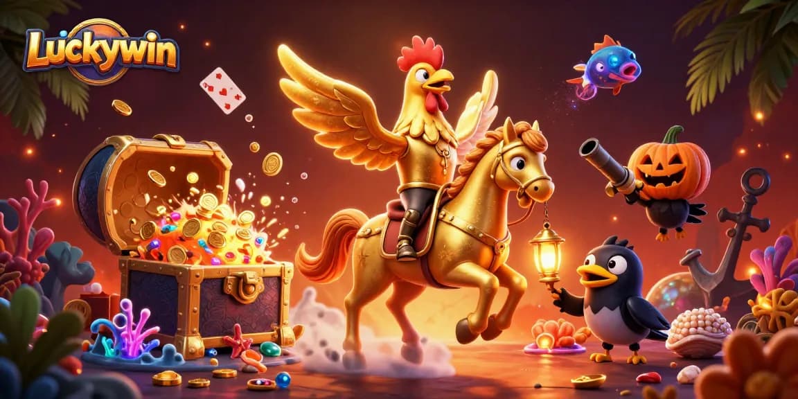 Experience thrilling gameplay at Luckywin with vibrant characters and captivating casino elements.