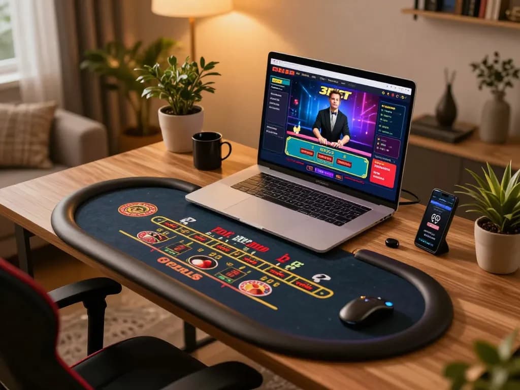 Experience engaging online gaming with 3BET's vibrant casino interface and responsible betting limits