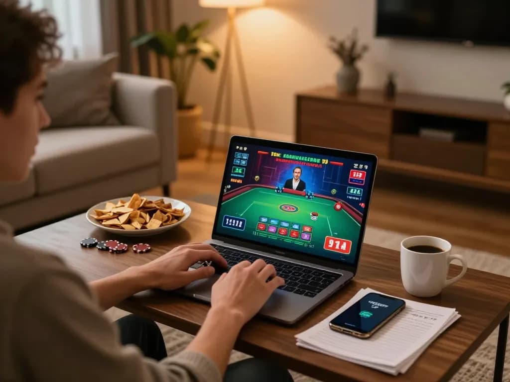Players enjoying sumclub online casino action at home, immersed in live dealer games.