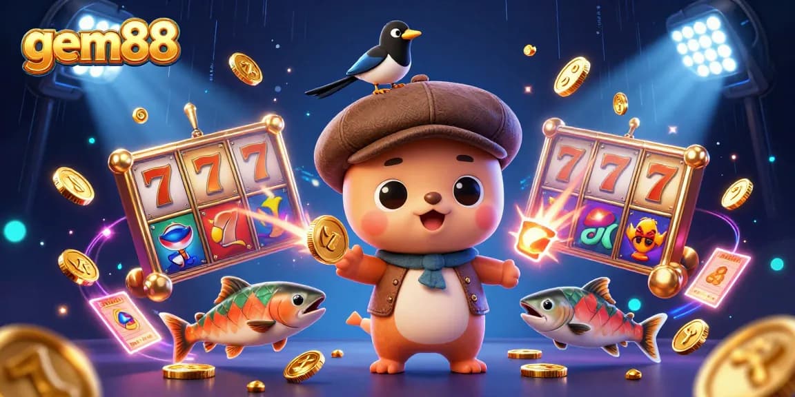 Experience high-speed wins at gem88 with lively slot wheels, playful characters, and golden rewards in action.