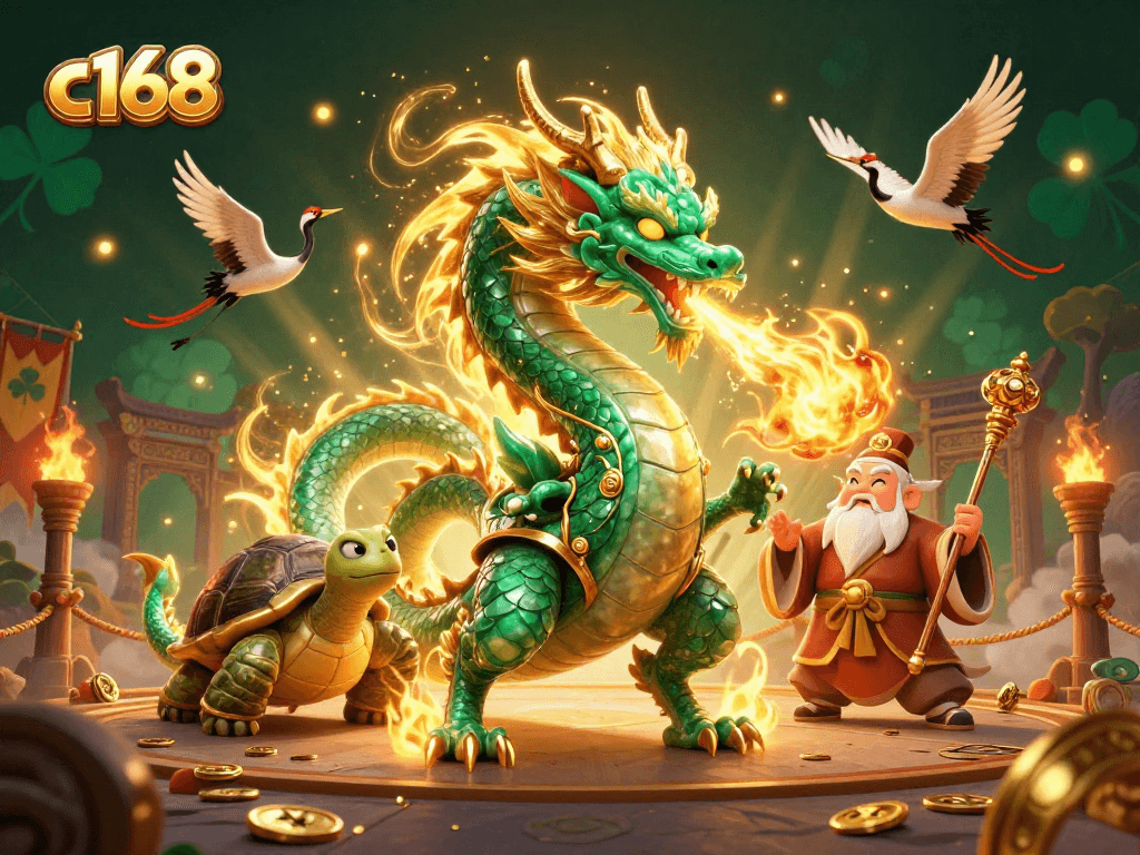 Engage in thrilling games at c168 with vibrant characters and dynamic casino elements.