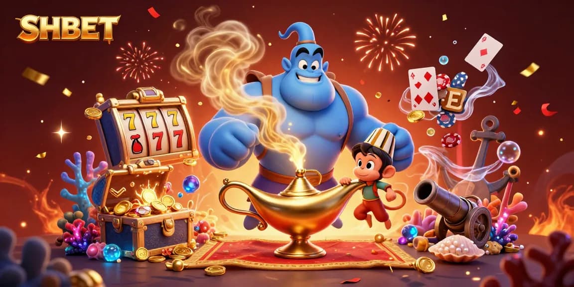 Experience the excitement of SHBET with this vibrant illustration filled with a thrilling casino atmosphere.