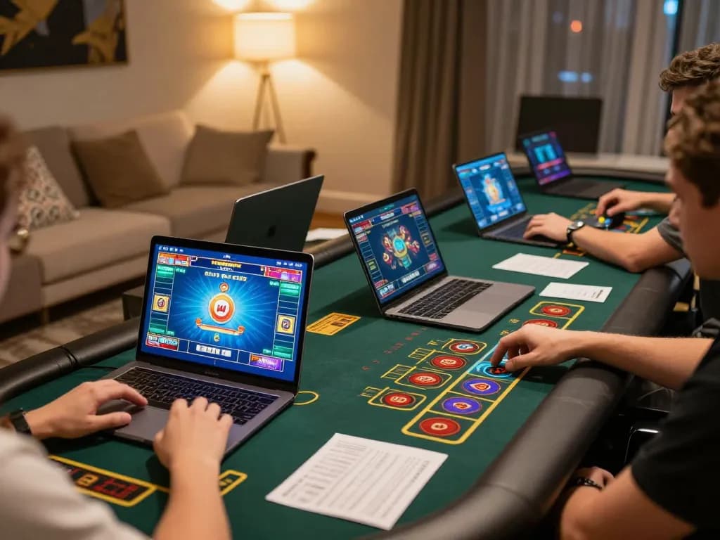 Players enjoying online gaming at TG88, showcasing engagement and strategic betting moves.