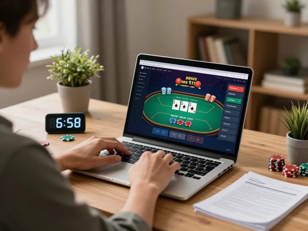Engaging in strategic poker gameplay on TG88's online casino platform at home