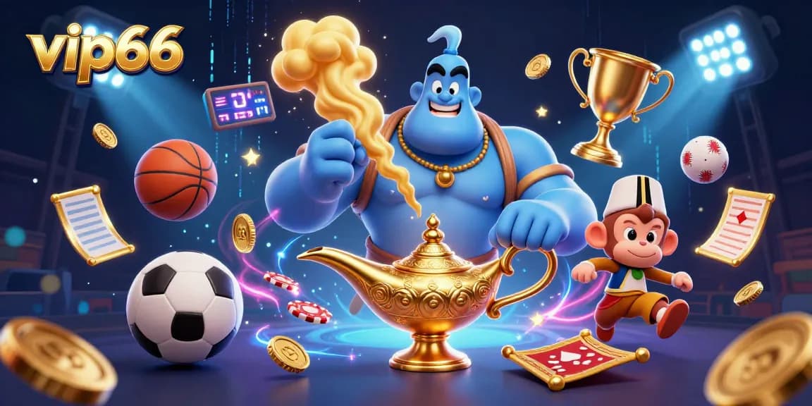 Experience thrilling sports betting action with vip66 featuring dynamic 3D characters and vibrant casino elements.