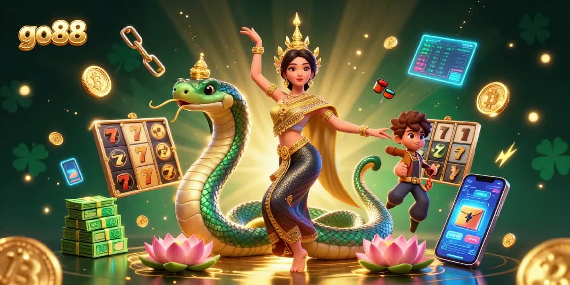Spin the reels with go88's immersive casino experience featuring vibrant 3D characters and gaming elements.