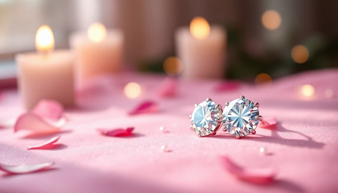 Shop Valentine’s Day diamond earrings UK that feature intricate design and brilliant sparkle.