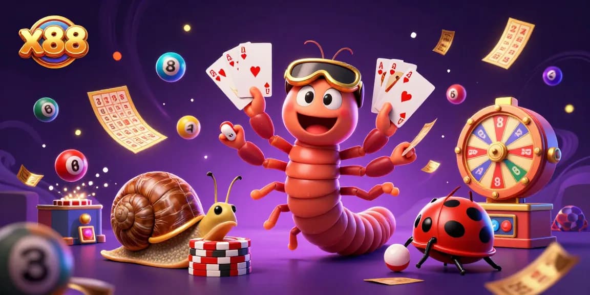Experience exciting gaming at x88 with a vibrant dealer, thrilling lottery elements, and rich casino atmosphere.
