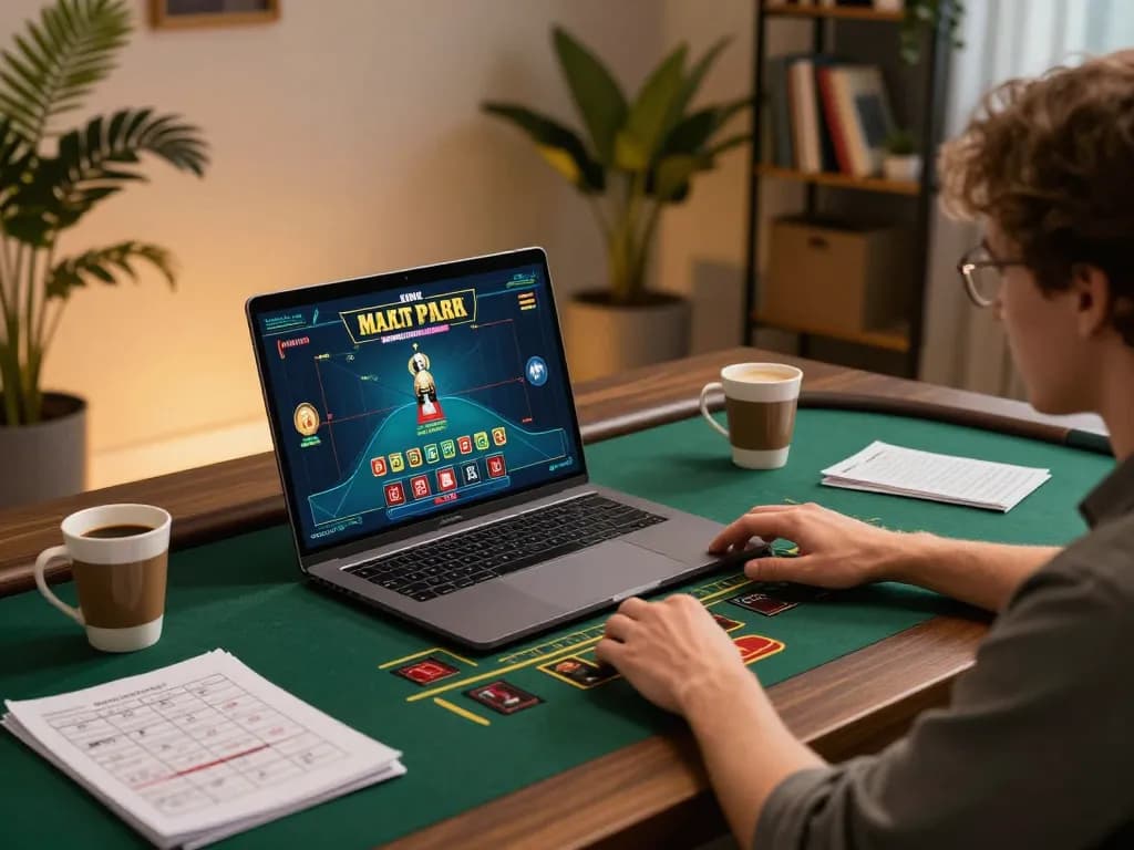 SX88 player engaging with live dealer game on laptop in cozy home environment