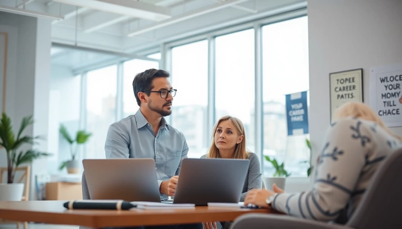 How to find my perfect career with a professional coach in an inspiring office.