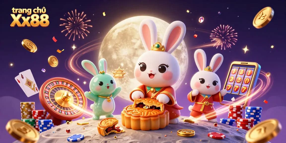 Engage with the dynamic gaming atmosphere at trang chủ Xx88 with immersive moonlight illustrations.