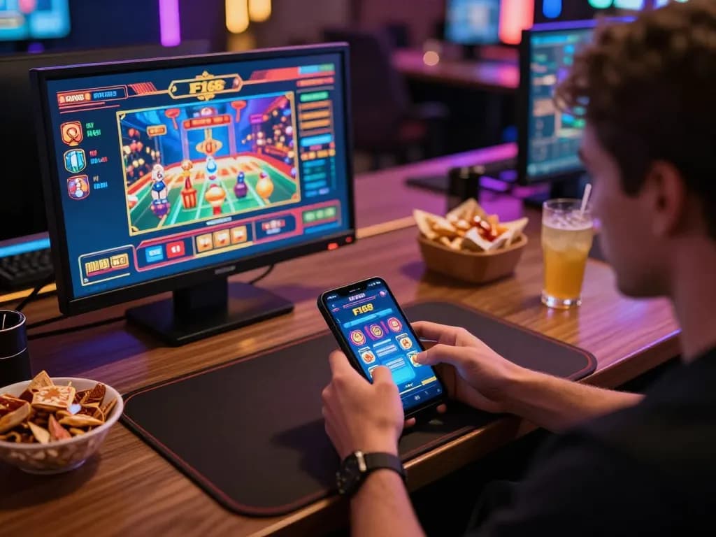 Engaged user playing on F168 mobile app showcasing exciting casino games and strategies.