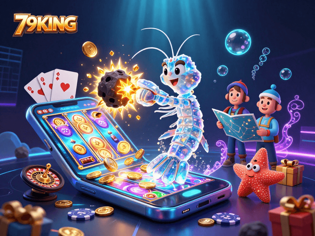 Engage with 79KING through an exhilarating 3D casino scene filled with vibrant gameplay elements.