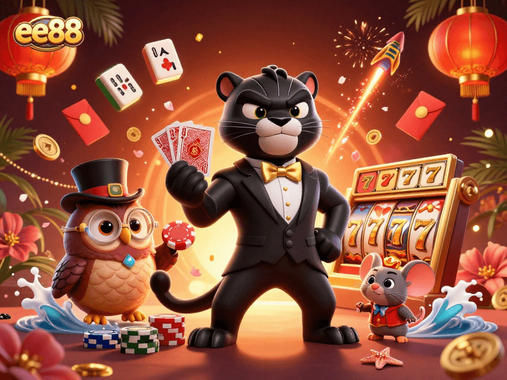 Play exciting games at ee88 with stylish characters surrounded by 3D gambling elements.