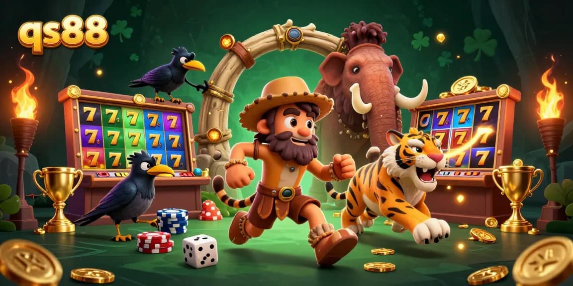 Experience top-tier gambling thrills with qs88 in a dynamic, prehistoric casino scene.