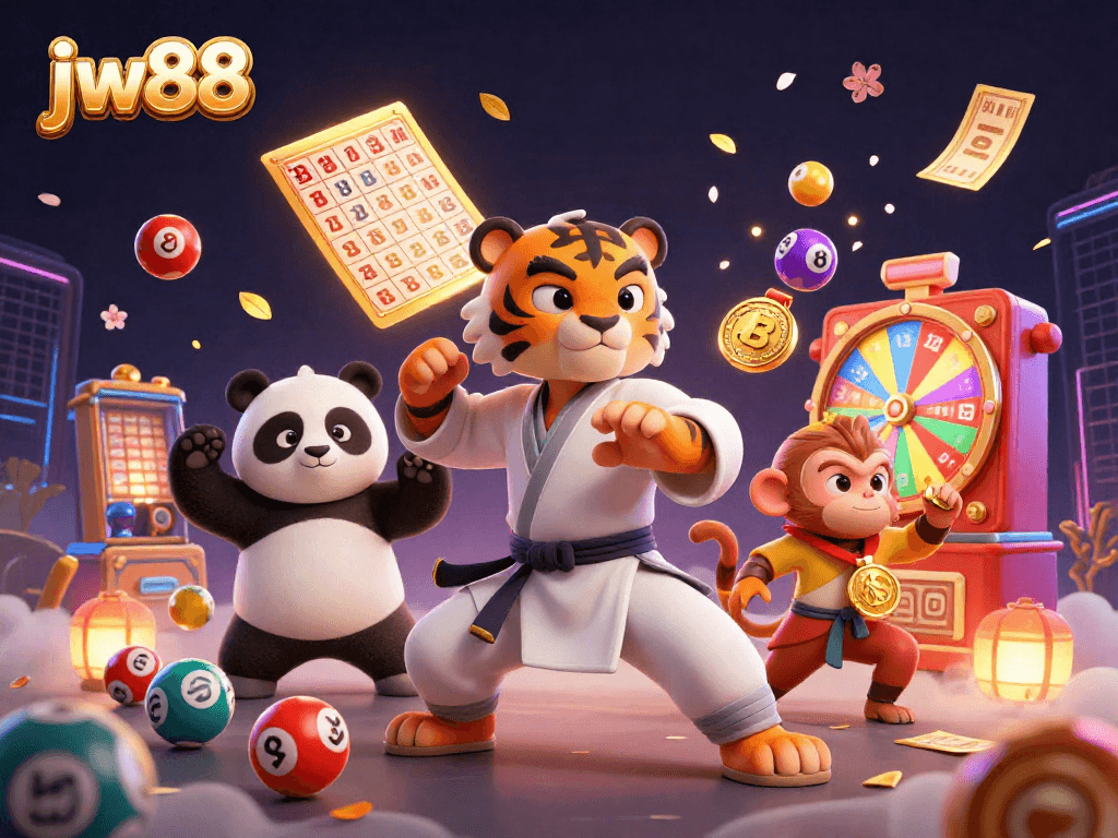 Engage in thrilling gameplay at jw88 with colorful lotto balls and dynamic casino elements.