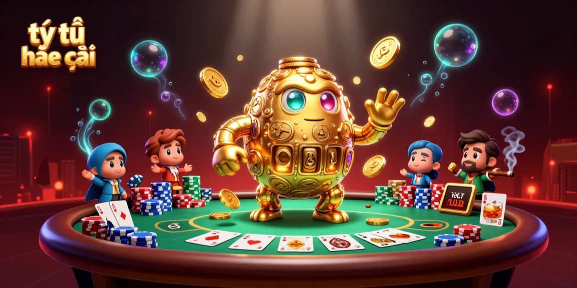 Engage with tỷ lệ nhà cái as golden golem charms players amidst poker excitement.
