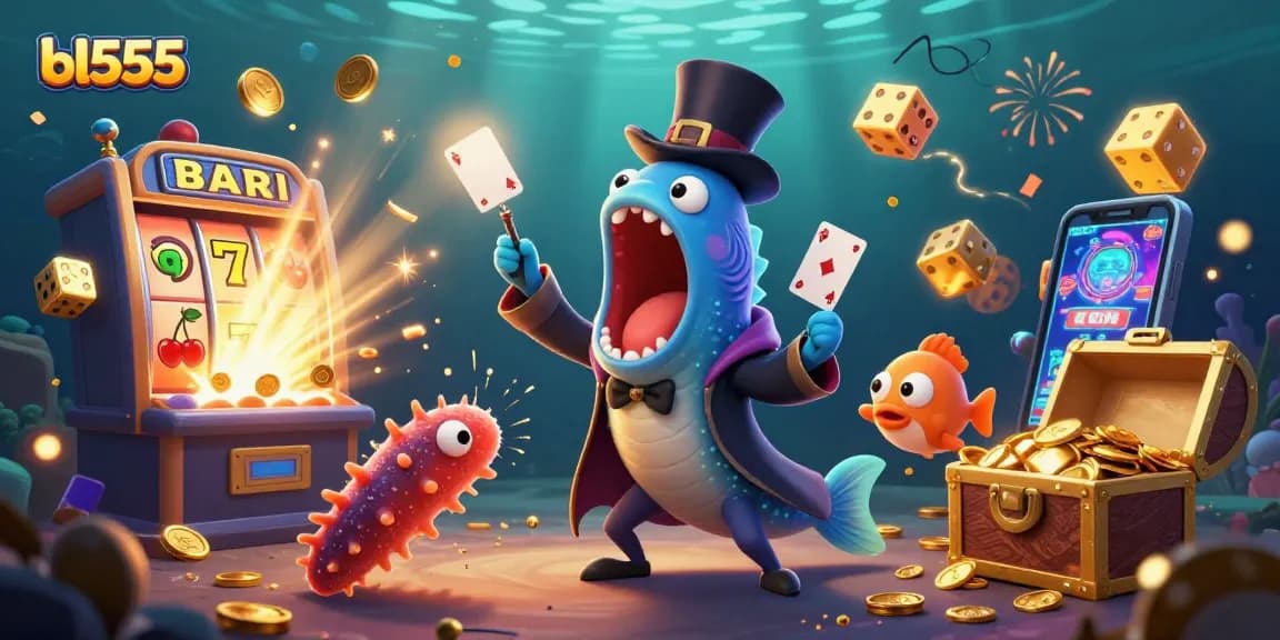 Engage with bl555's magical gaming experience featuring vibrant characters and dynamic jackpot elements.