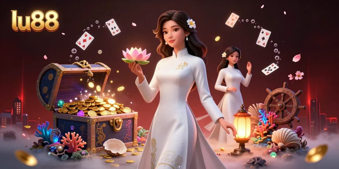 Experience the excitement of lu88's casino games with photorealistic elegance and vibrant details.