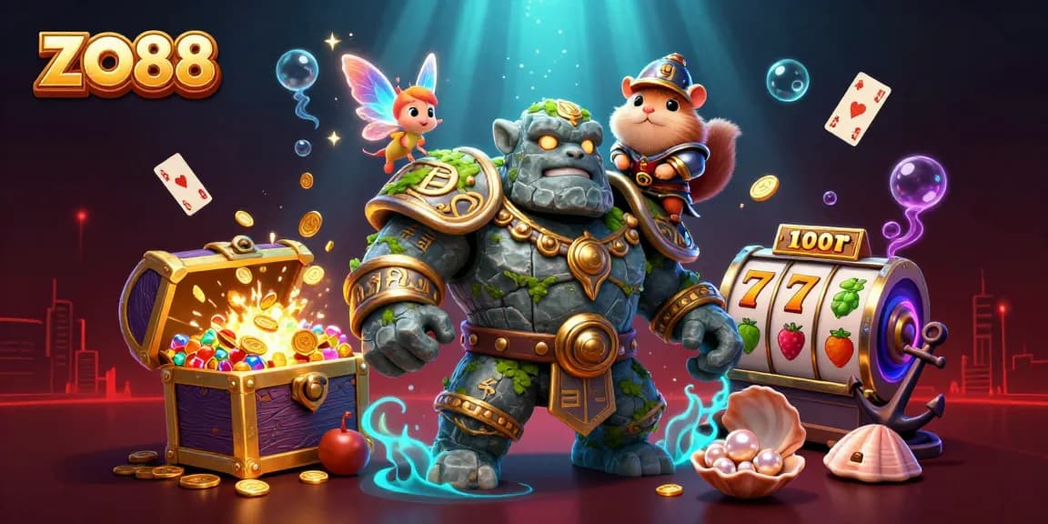 Engage in thrilling action at ZO88 with enchanting characters amidst dynamic casino elements.