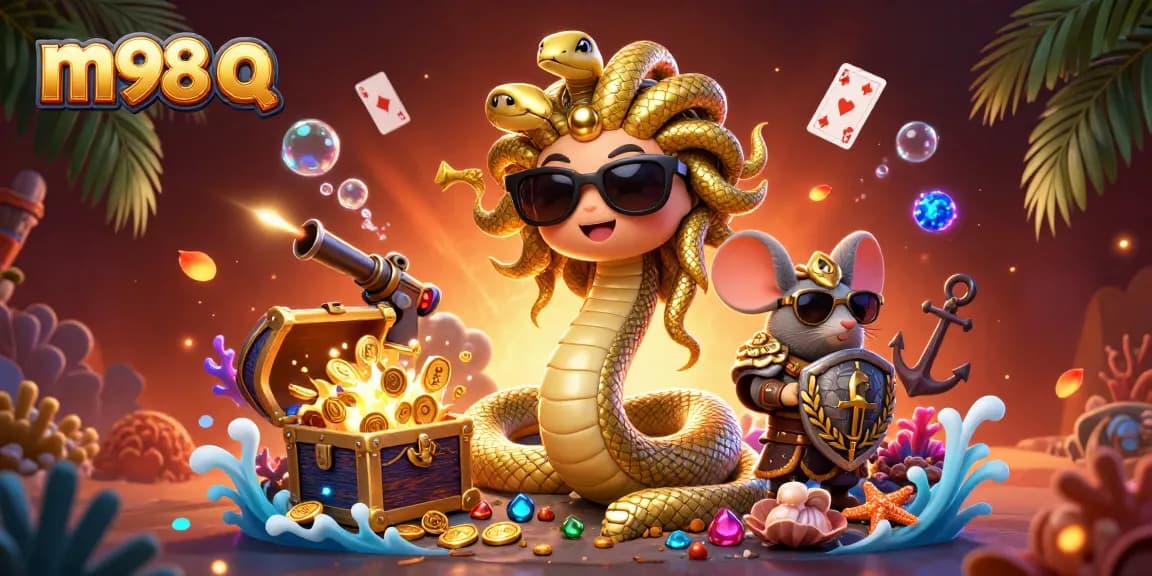 Engage with thrilling m98 q casino adventures amidst vibrant underwater treasures and colorful gaming elements.