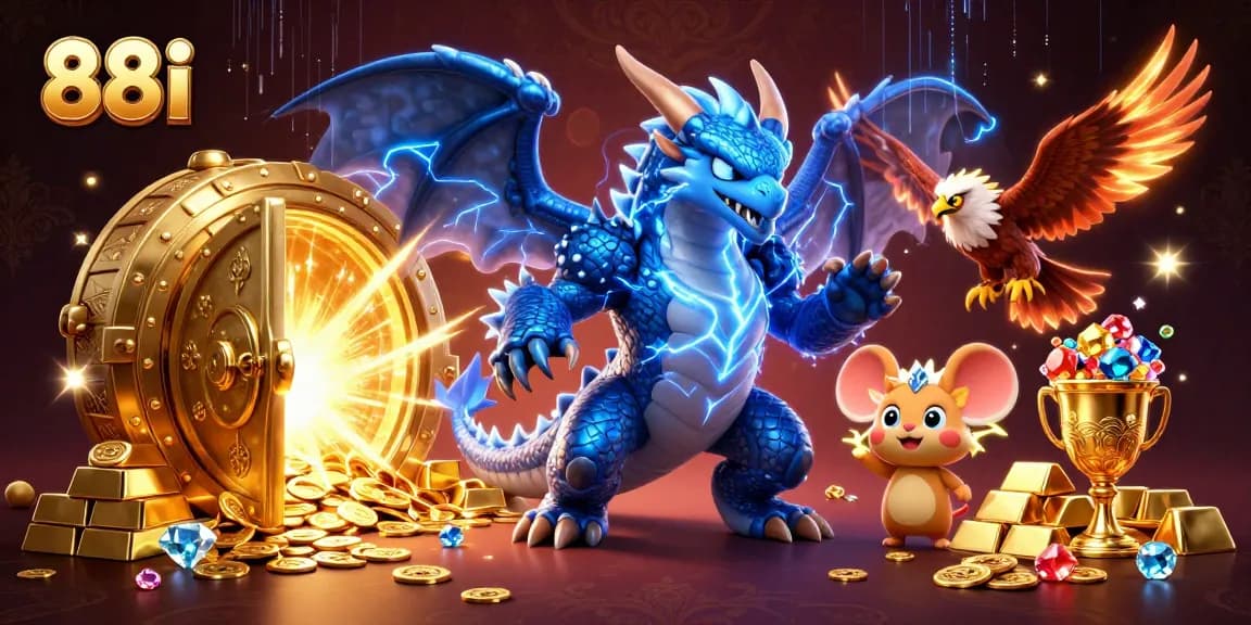 Engage with 88i's exciting world of online gaming featuring thrilling characters and golden treasures.
