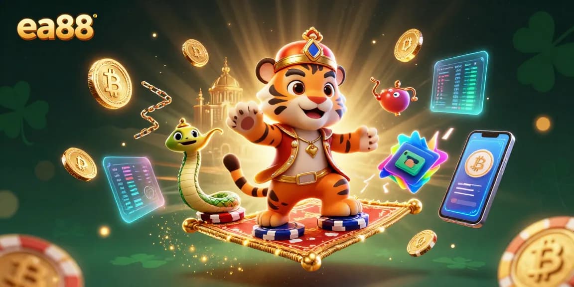 Experience the dynamic thrills of ea88 casino with vibrant 3D illustration capturing action-packed gaming excitement.