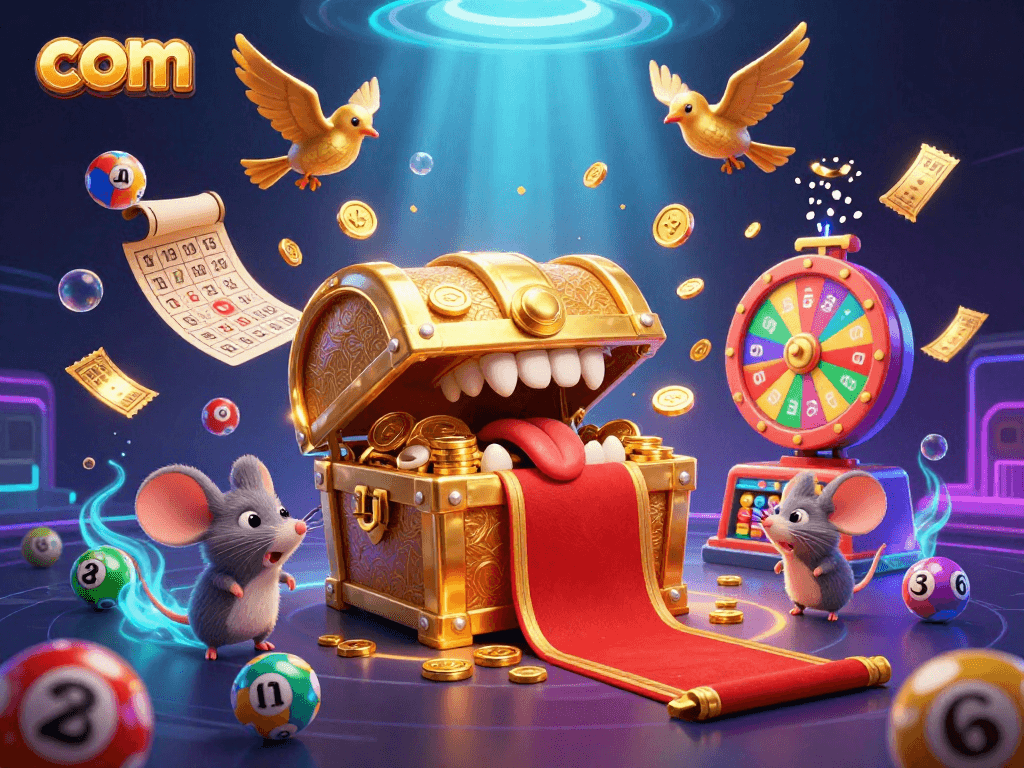Engage with thrilling lottery experiences through com, featuring dynamic colorful elements and vibrant gaming action.
