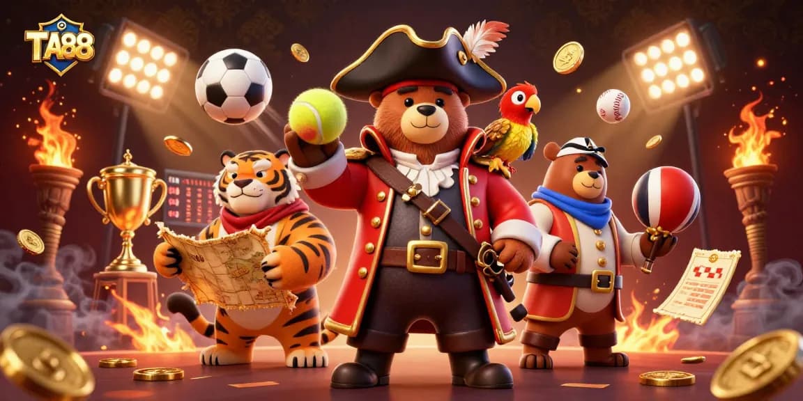 TA88 offers exciting game experiences with dynamic sports betting elements in a vibrant casino scene.