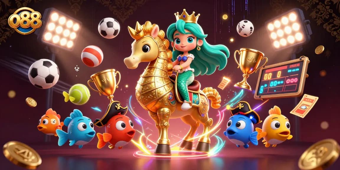 Win exciting rewards at o88 with vibrant casino-themed scenes of action and adventure.