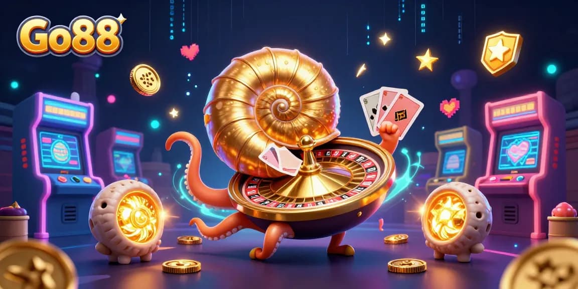 Experience Go88 with vibrant games and thrilling casino elements in a rich 3D scene.