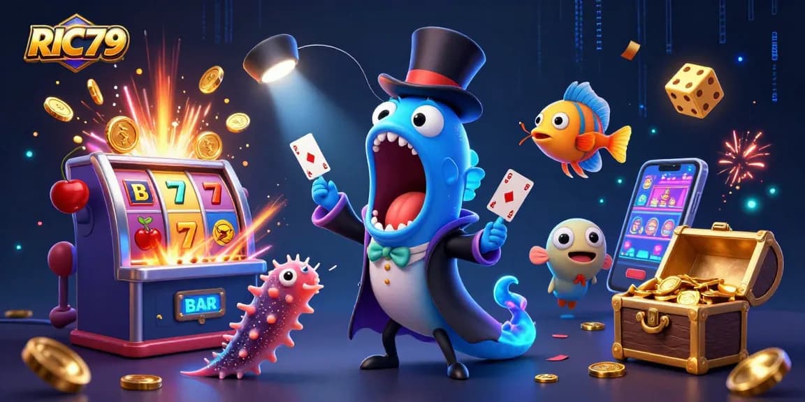 Win big with RIC79's captivating gambling experience featuring vibrant casino elements.