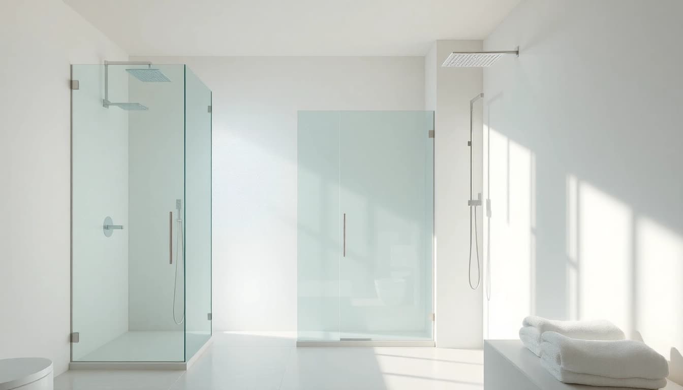 Experience elegant showers in a luxurious bathroom with sleek design features.