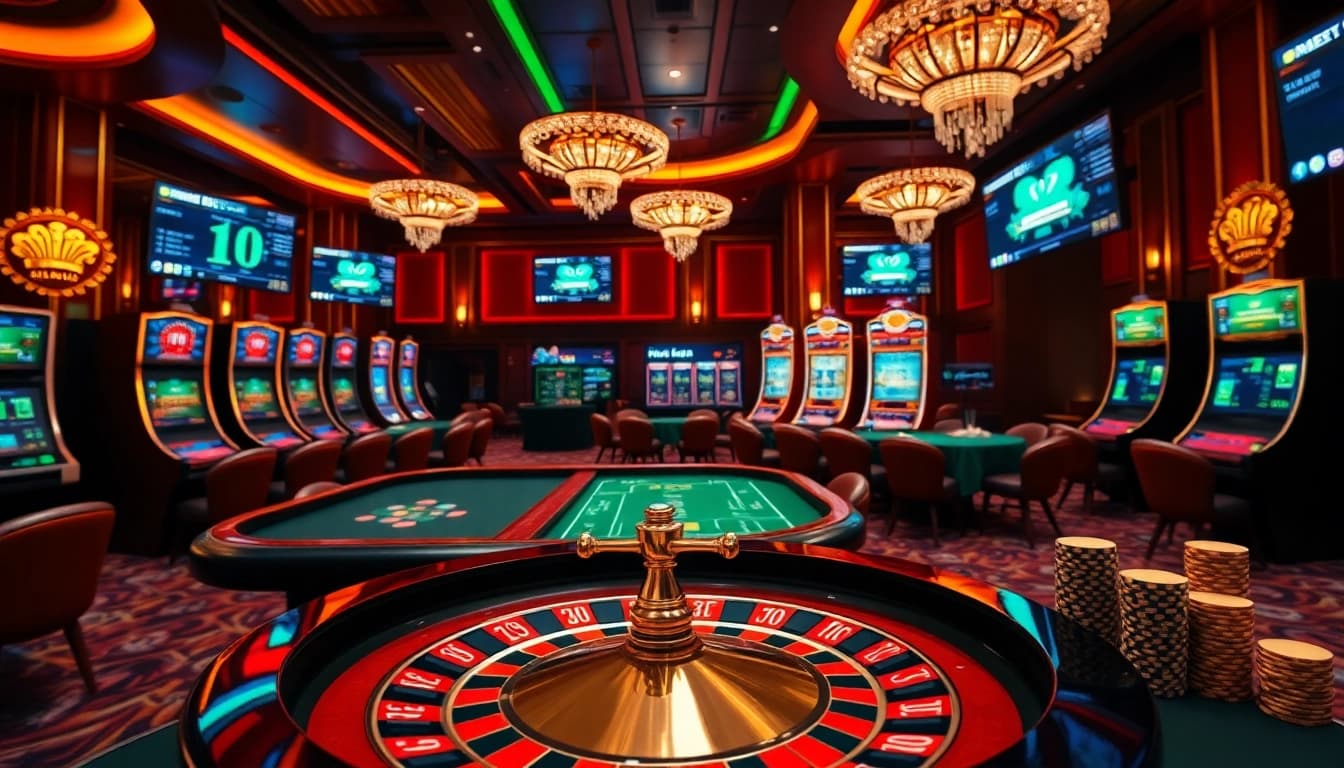Players engaging in high-stakes poker and roulette at Goal123 casino, creating exciting moments.