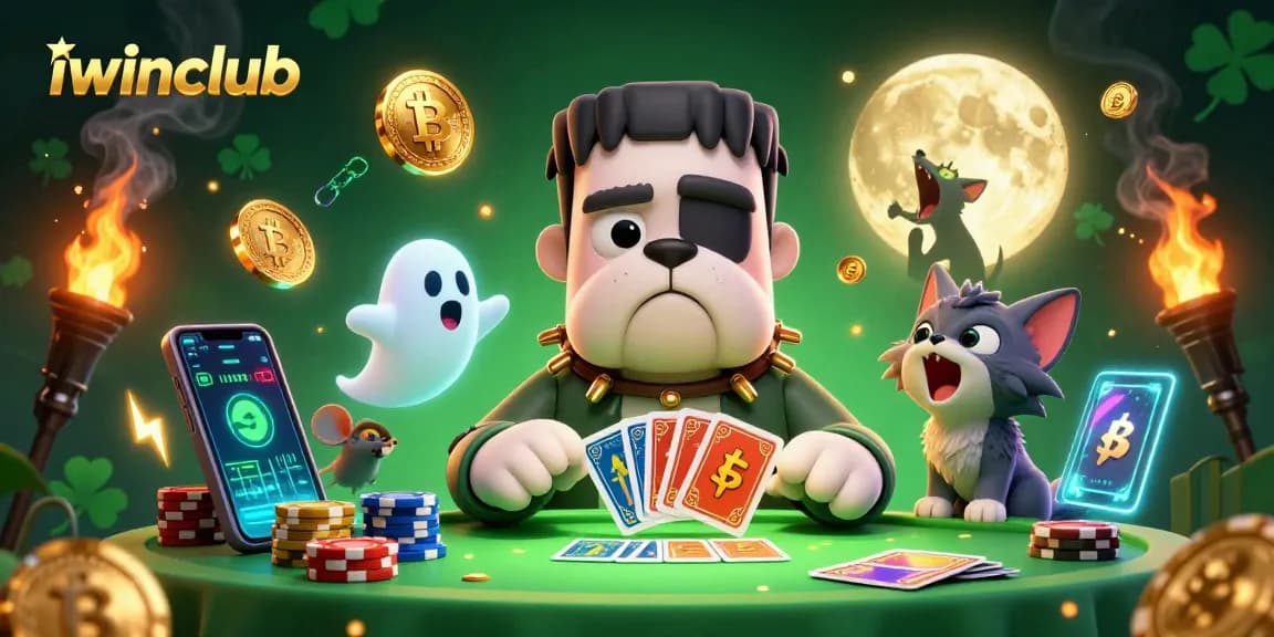 Experience thrilling gameplay at iwinclub with 3D cartoon characters, crypto elements, and dazzling casino visuals.
