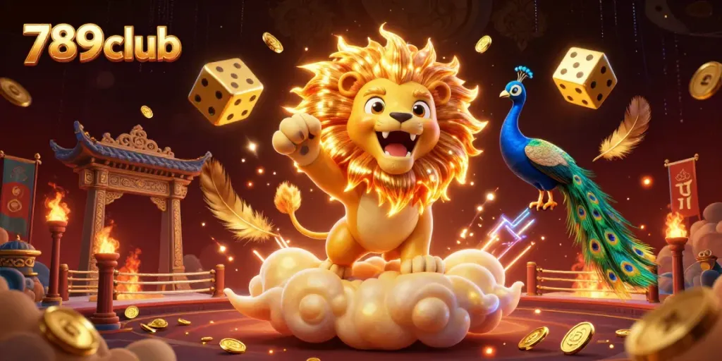 Engage in thrilling action with 789club's vibrant 3D casino-themed illustration featuring lively characters and dynamic gaming elements.