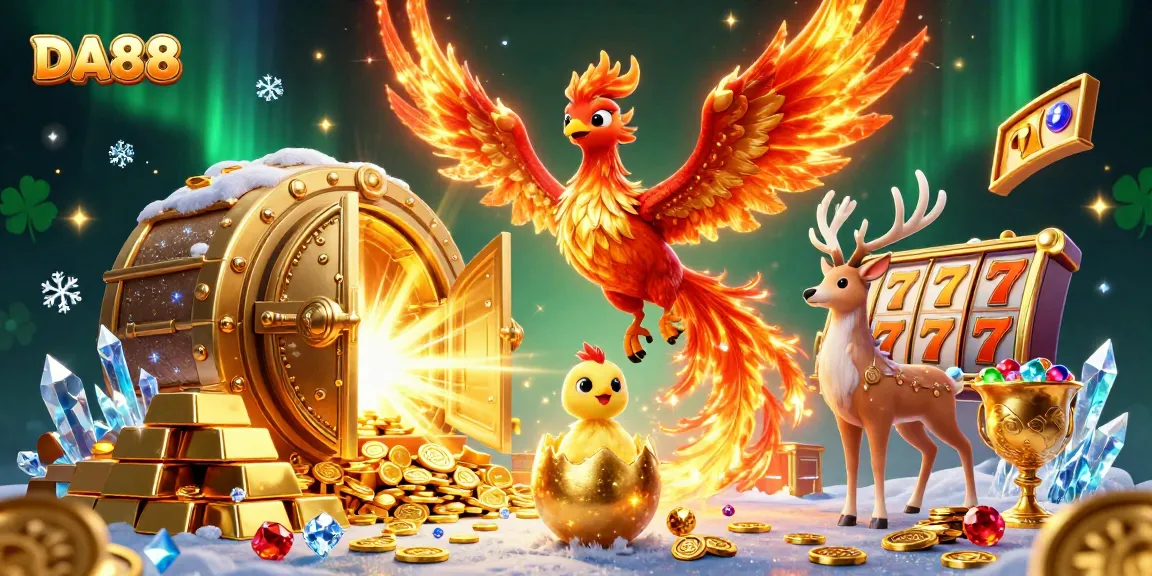 Experience thrilling DA88 action with vibrant casino elements in this dynamic illustration.