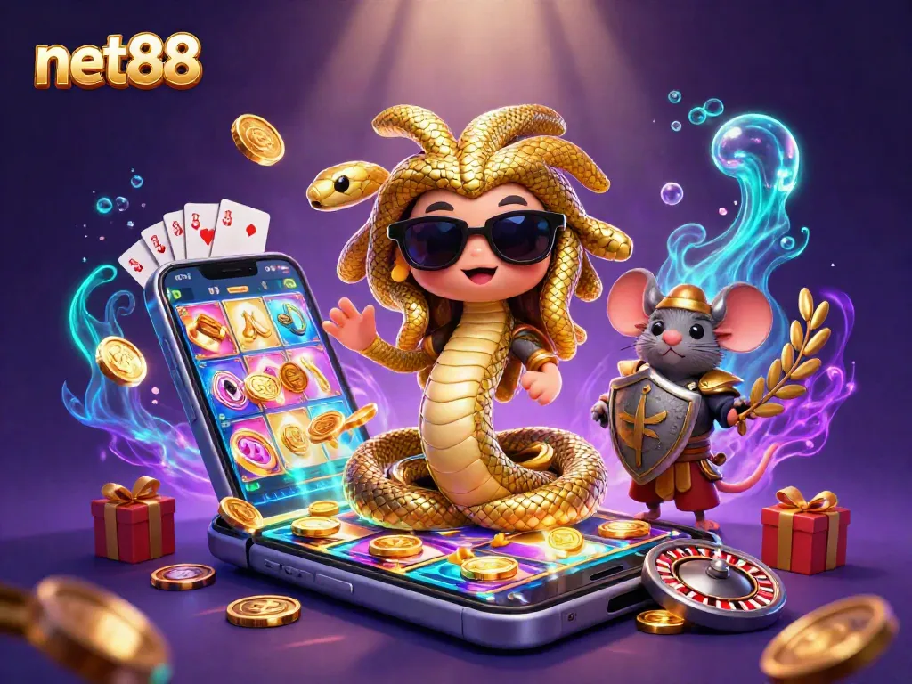 Engage with net88's lively casino world featuring Medusa and games like slots and roulette.