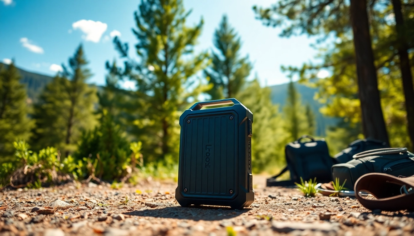 EcoFlow portable power station powering outdoor adventures in a natural setting.