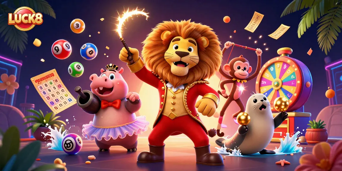 Immerse in the LUCK8 casino adventure where colorful elements and lively characters enhance the gaming experience.