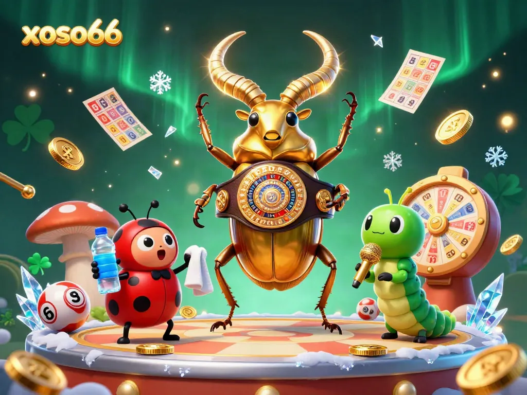 Experience the excitement of xoso66's dynamic lottery platform in this vibrant illustration.
