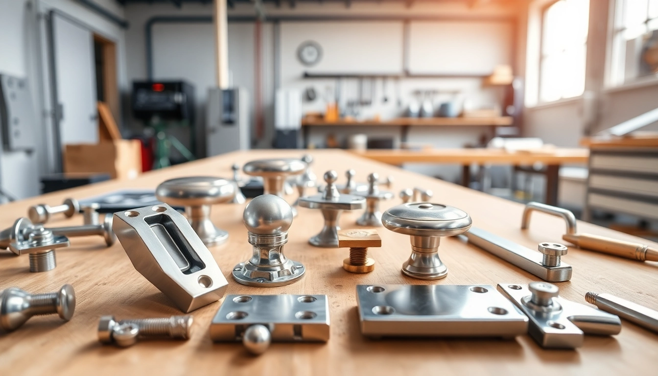 Showcasing quality products from furniture hardware manufacturers in a modern workshop