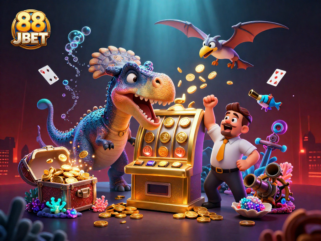 Watch the 88 JBET pachycephalosaurus score jackpots while the casino manager panics!