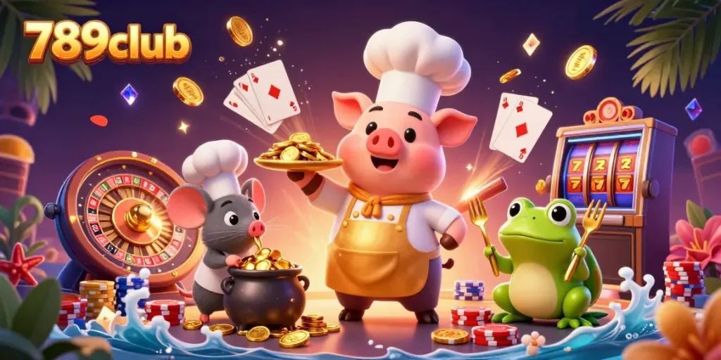 Place bets and win big at 789club with engaging casino characters and gold coins