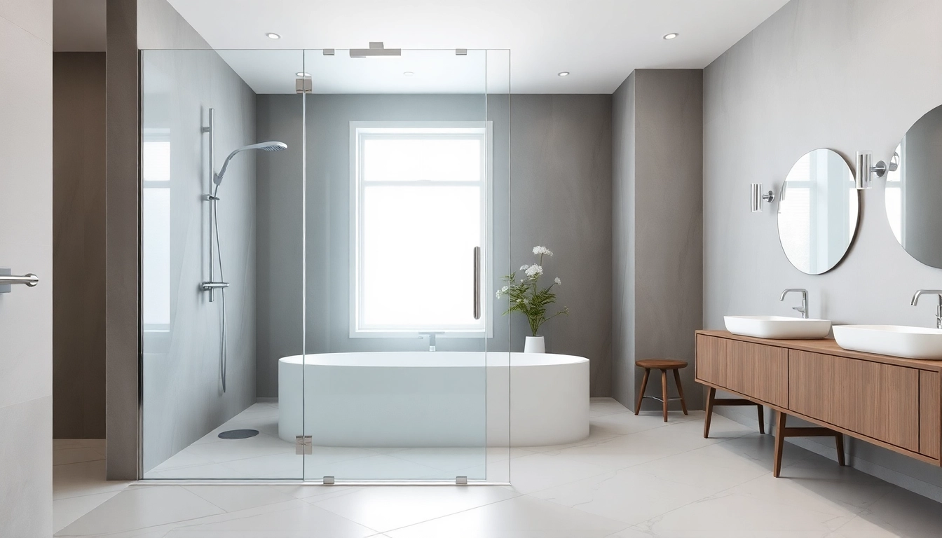 View stunning shower screens semi frameless enhancing modern bathroom elegance.