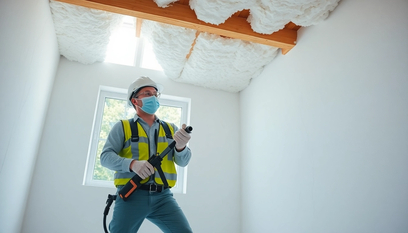 Examine spray foam removal cost UK with an expert technician managing insulation removal.